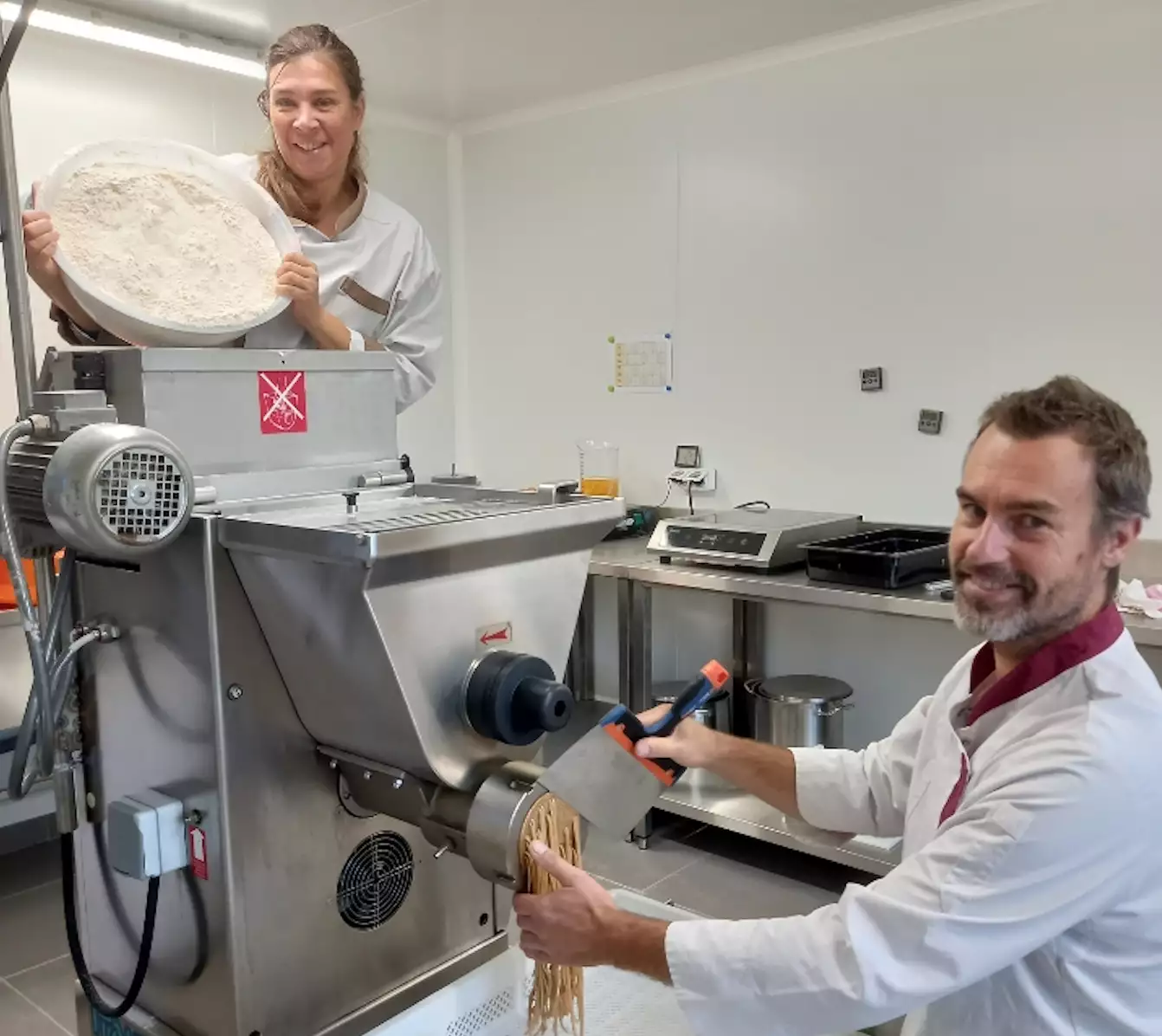 Le Gaec les écureuils à Allaire produit Les pâtes fraîche aux œufs du Gaec les Ecureuils fonctionnent bien en restauration collective © Gaec les Ecureuils