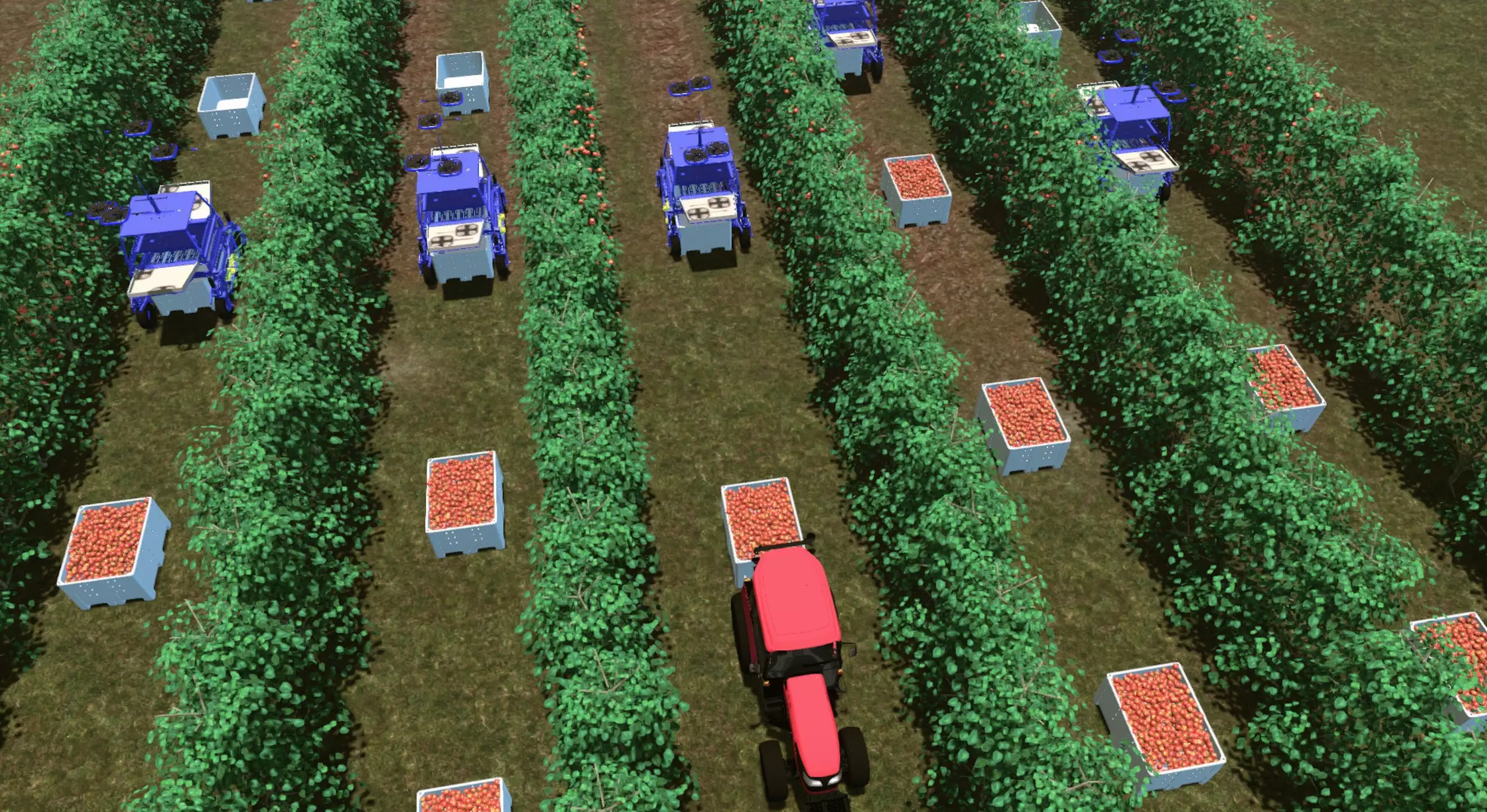 Les constructeurs poussent l’automatisation jusqu’au transport des palox, avec différentes variantes logistiques