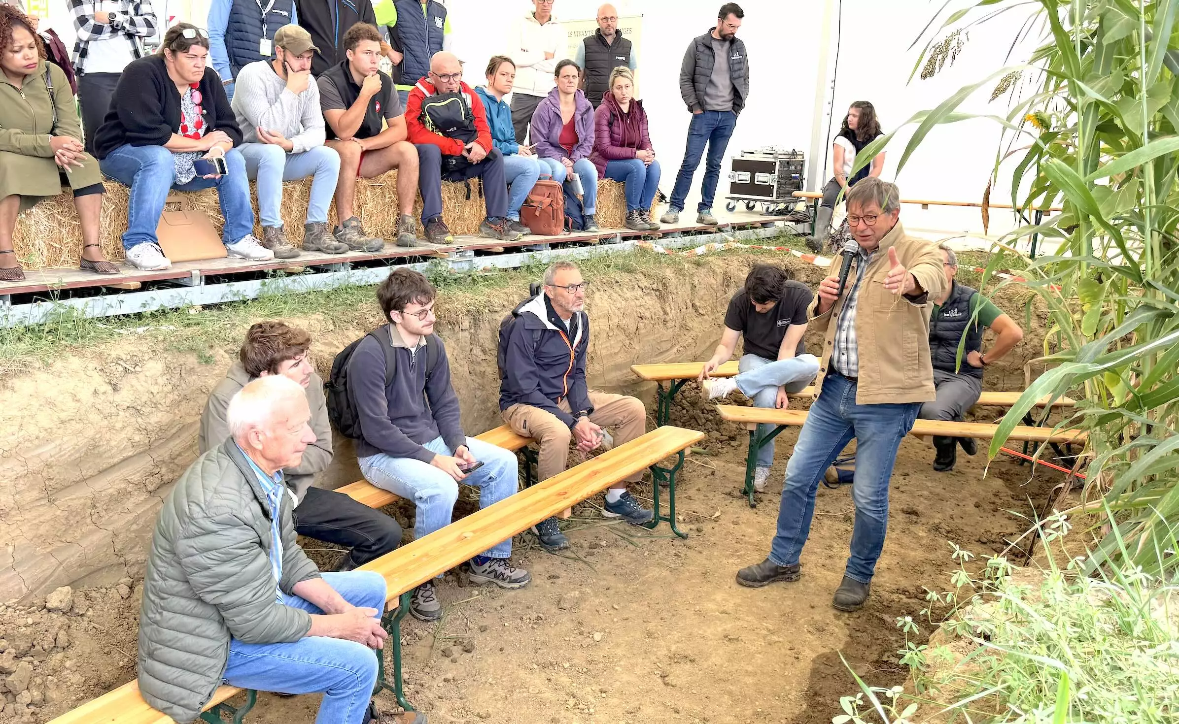 Fr&eacute;d&eacute;ric Thomas invite&agrave; se saisir des opportunit&eacute;s offertes par le nouveau contexte climatique, telles que la double culture et le relay cropping &copy; R. Lecocq