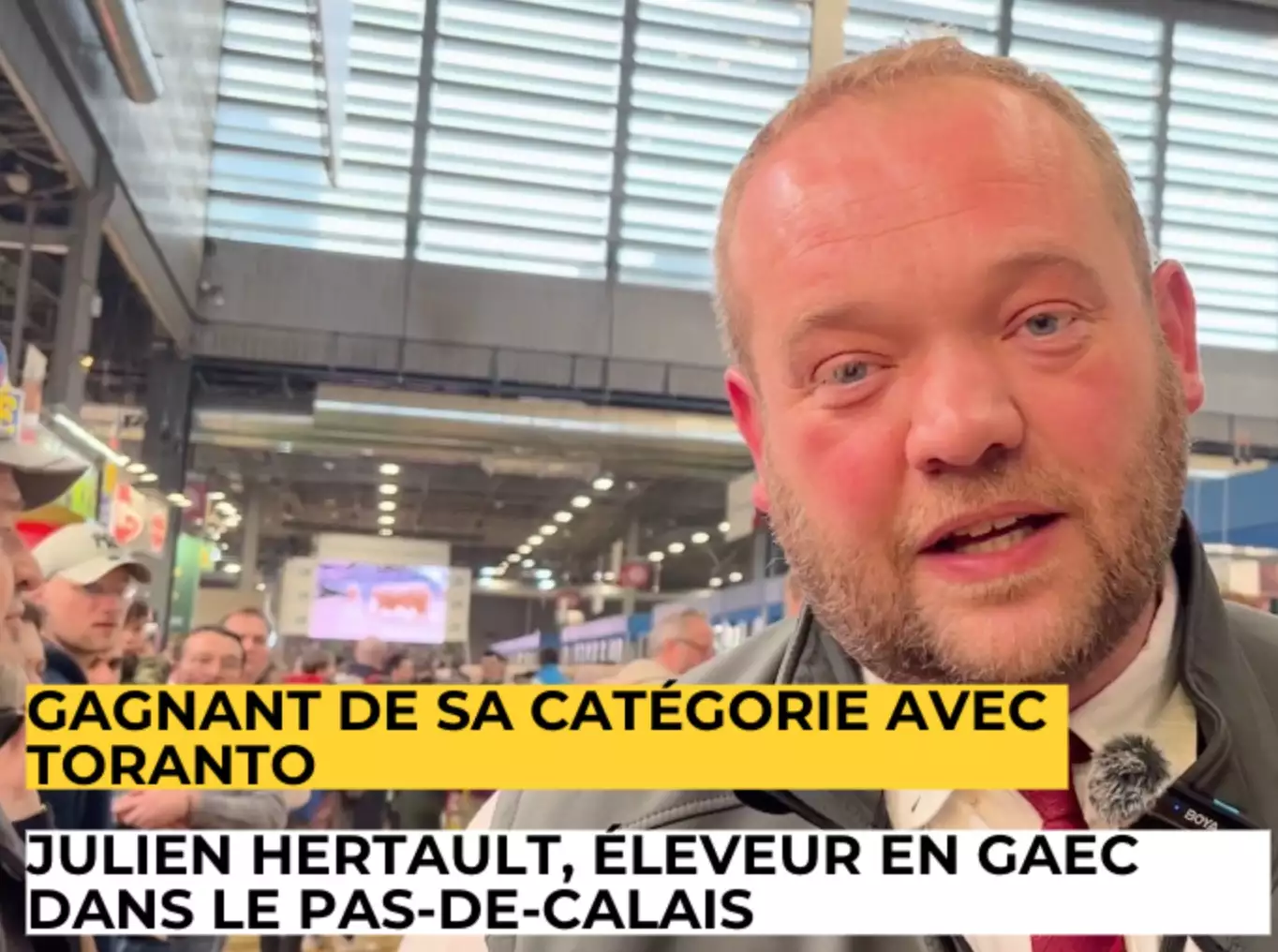 Julien Hertault, éleveur dans le Pas-de-Calais (Crédit photo : Louise Delaroa)