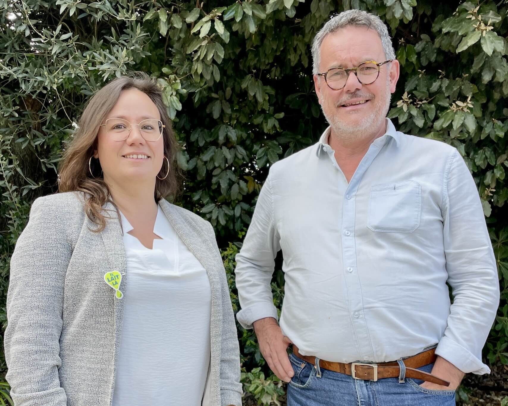 Maud Cloarec et Philippe Marquet, vice-présidente et président de Biolait © Biolait