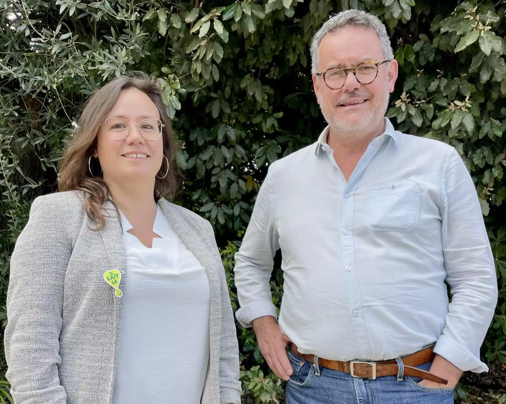 Maud Cloarec et Philippe Marquet, vice-présidente et président de Biolait © Biolait