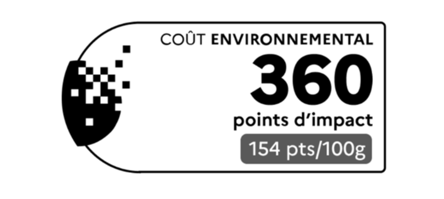 L’indication du score environnemental, bientôt sur les produits alimentaires, sur une base volontaire (Source : Ademe)
