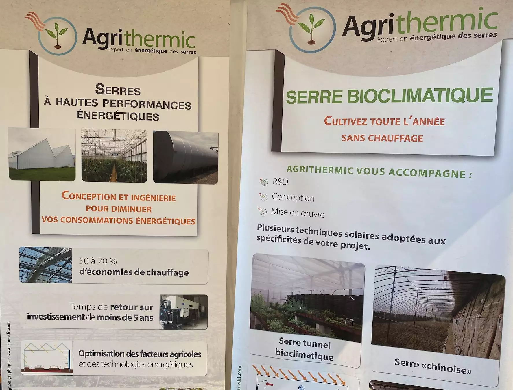 Agrithermic d&eacute;veloppe diff&eacute;rents concepts de serres bio-climatiques, autrement dit des serres solaires passives
