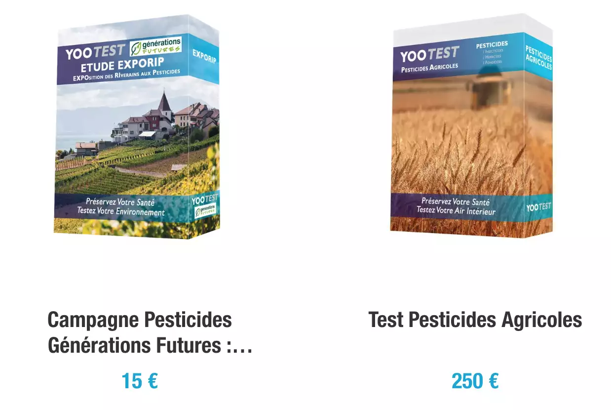 Le laboratoire Yootest propose des kits pour tester l’exposition des riverains aux pesticides (Source Yootest)