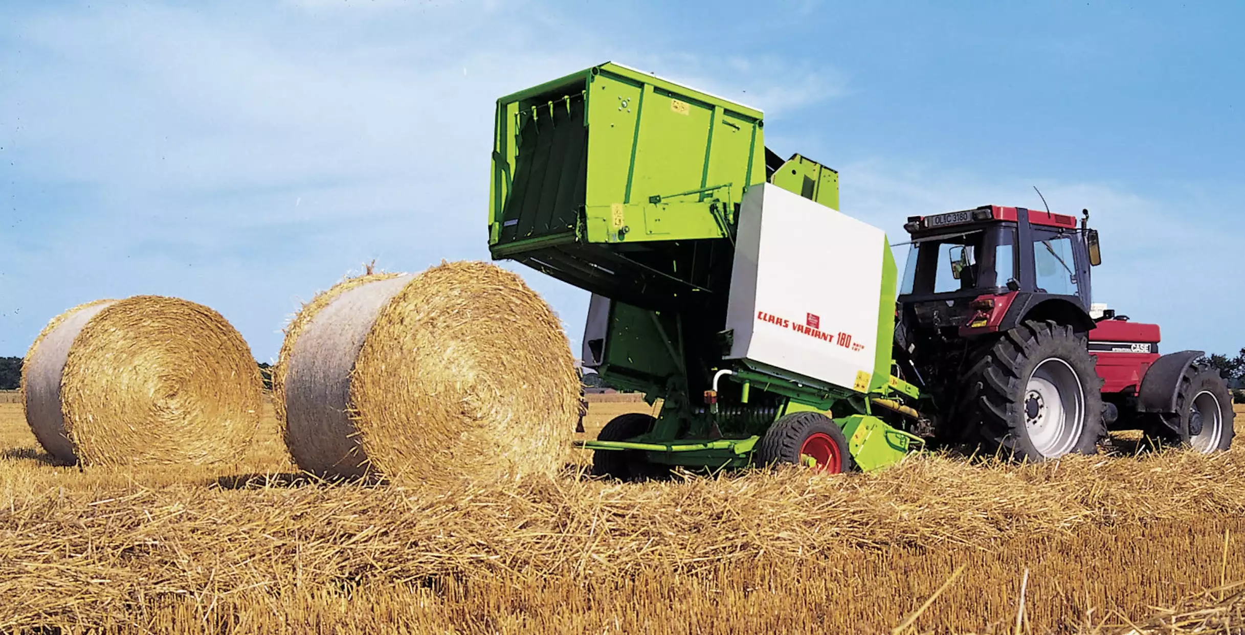 La Variant 180, la première presse à balles rondes de la marque © Claas