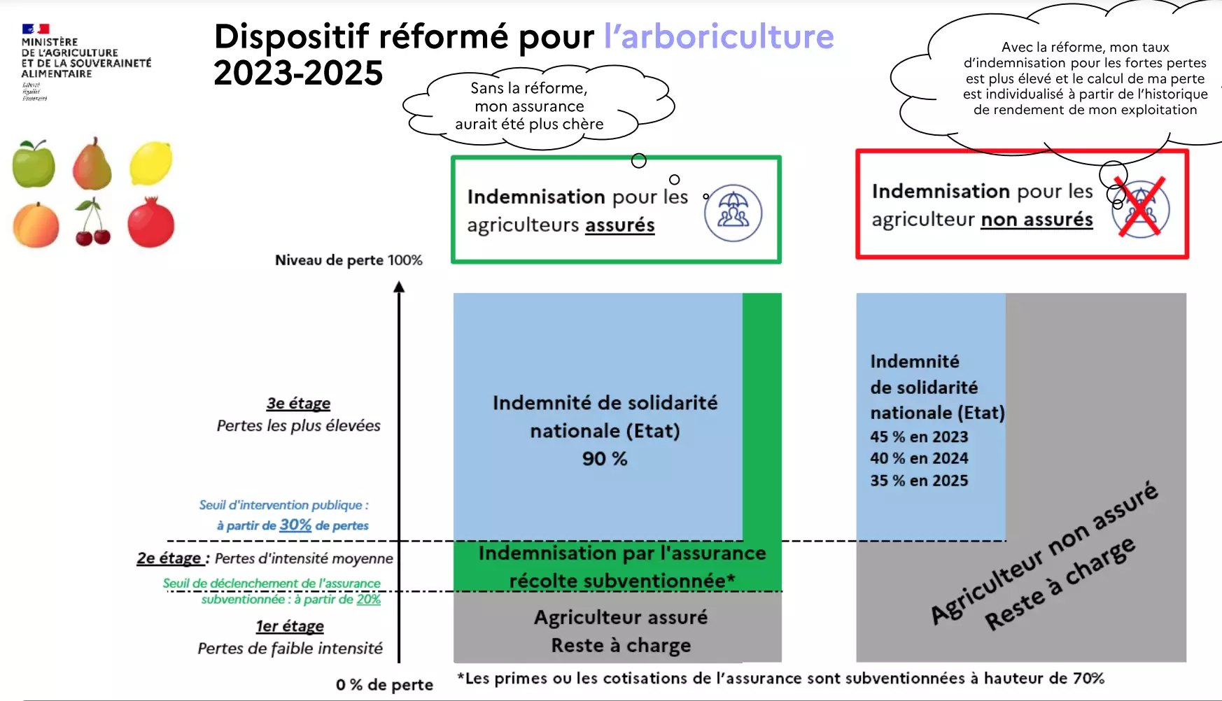 Le dispositif applicable à l’arboriculture (Source : ministère de l’Agriculture)