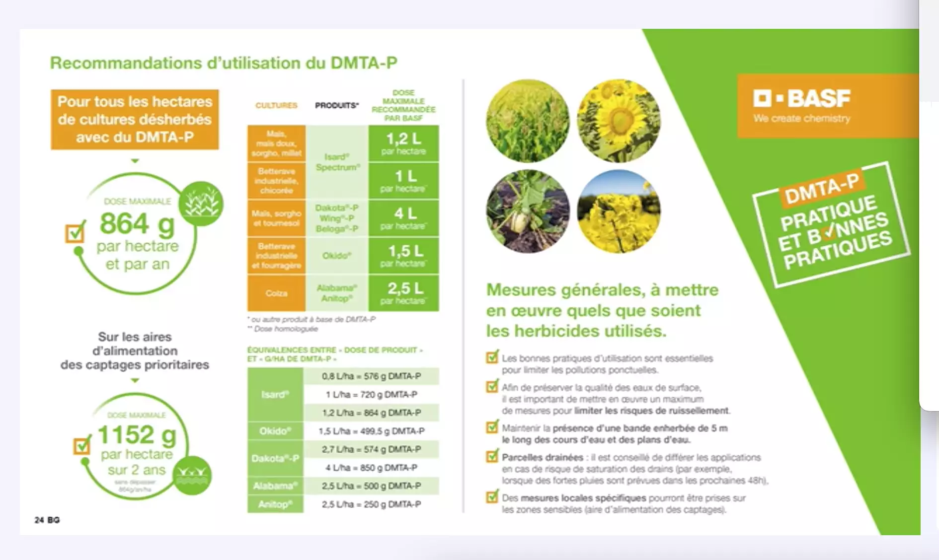 BASF s’engage dans des programmes des gestion responsable visant à sécuriser les usages et réduire les impacts sur le milieu (Source : BASF)
