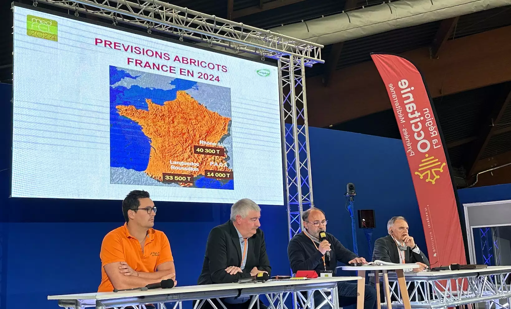 L’annonce des prévisions de la récolte européenne d’abricots a eu pour cadre le medFEL à Perpignan (Pyrénées-Orientales)