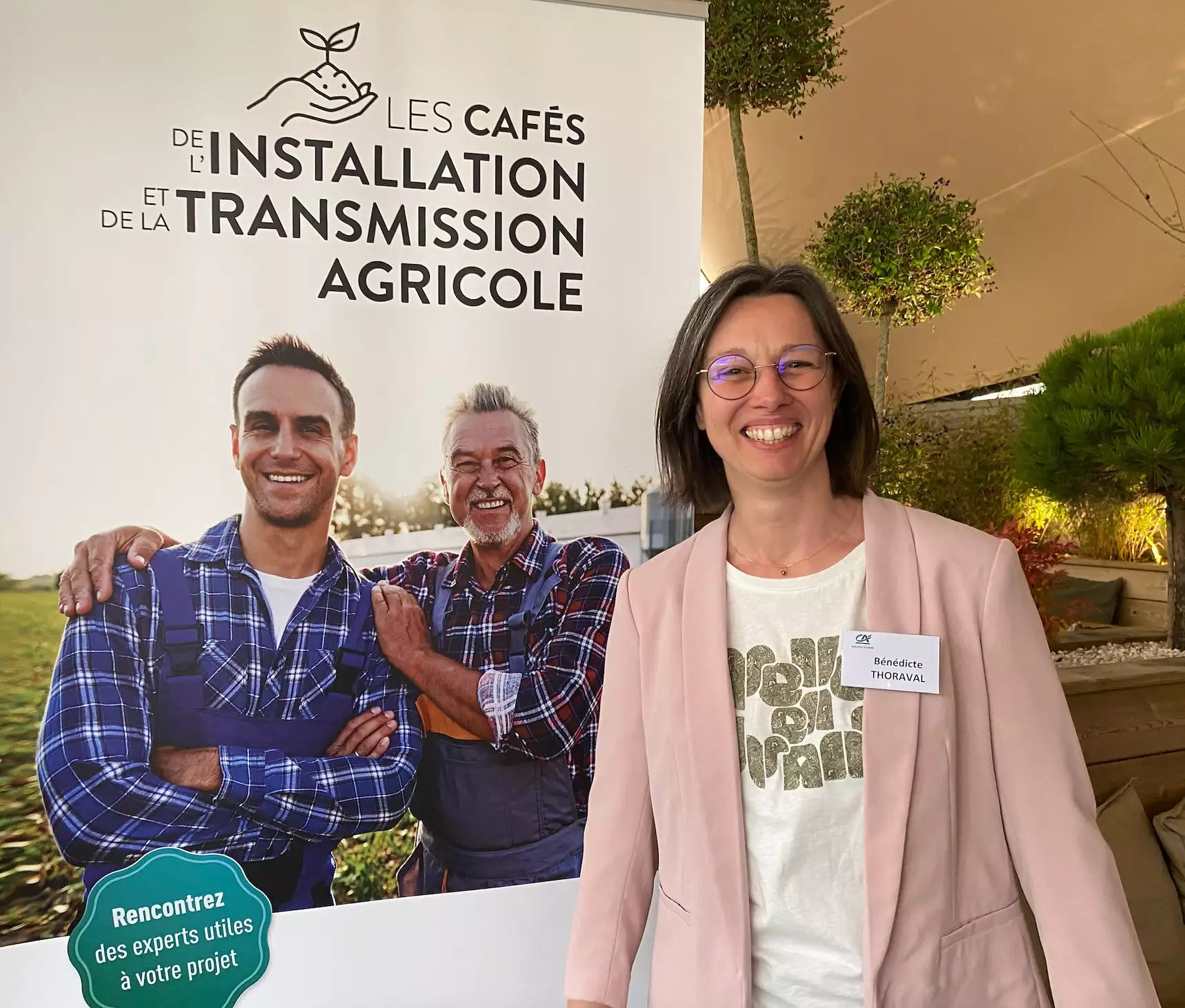 Bénédicte Thoraval, grand « manitou » du Café de la transmission et de l’installation au Crédit agricole Maine Anjou : « Au sein du réseau d’agence, on essaie de faire jouer « radio tam-tam » entre conseillers pour mieux identifier les NIMA »