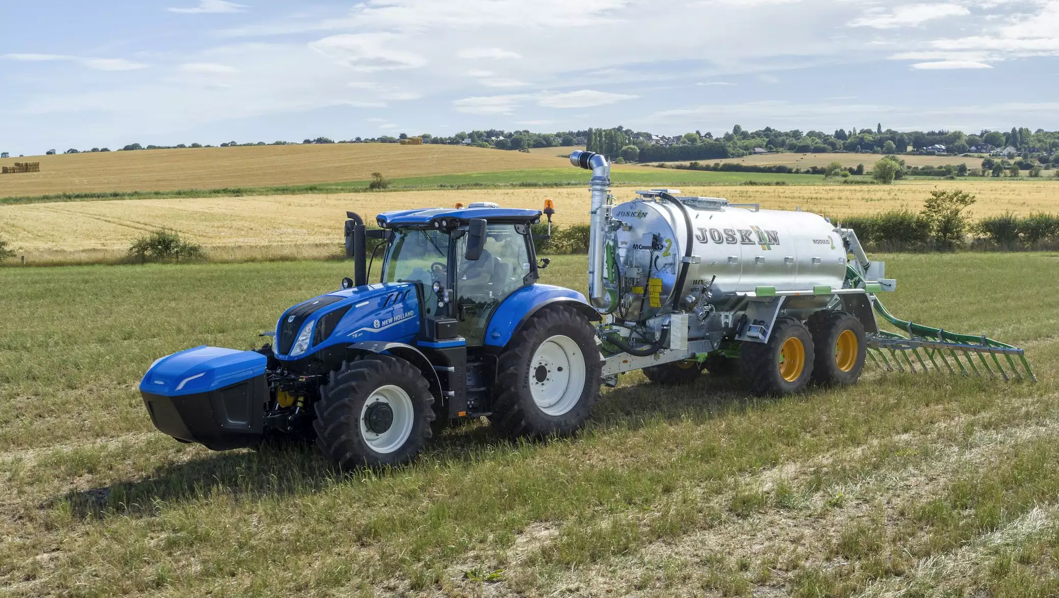 Equipé du moteur NEF 6,7 litres, Le T6 Methane Power offre les mêmes performances que son équivalent diesel, soit une puissance à 180 ch et un couple à 740 Nm (Crédit photo : New Holland)