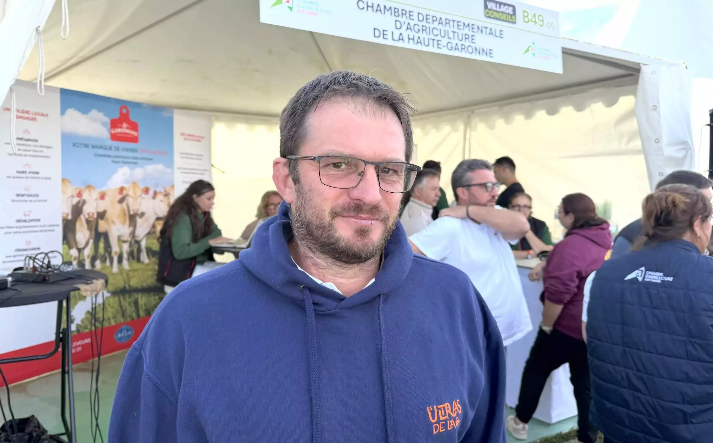 Jo&euml;l Tournier, vice-pr&eacute;sident de Chambre d&rsquo;agriculture de Haute-Garonne : &laquo; &Ccedil;a fait dix ans qu&rsquo;on est sur la descente, aujourd&rsquo;hui, on n&rsquo;a plus aucun amortisseur &raquo; &copy; R. Lecocq