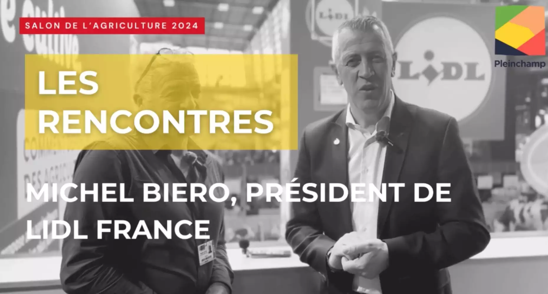 Michel Biero, PDG de Lidl France, interviewé au Salon de l’agriculture 2024 (Crédit photo : Louise Delaroa)
