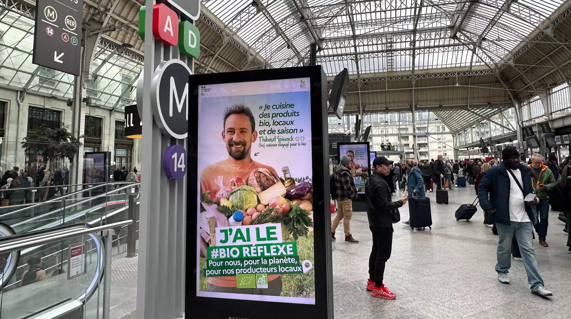 L’Agence bio a réactivé sa campagne #Bio Réflexe et s’apprête à entamer un tour de France en bus, avec une première étape à Clermont-Ferrand (Puy-de-Dôme) les 5 et 6 avril (Crédit photo : R. Lecocq)